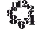 Numeri dell'orologio tipografico Wall Art