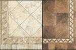 Pavimenti di marmo anticato con bordure decorative di Linea Rustica Marmi