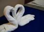 Composizione cigni realizzata con Origami Towel