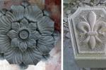 Stemmi e decorazioni in pietra serena di Frosini Pietre