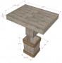 Tavolino da esterno con assi in legno, da apieceofrainbow.com