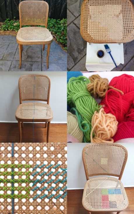 Decorare le sedie con la lana: tutorial, da mypoppet.com.au