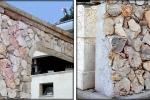 Prefabbricati de La Pietra Taurina con rivestimento in pietra da spacco per recinzioni e muri di contenimento