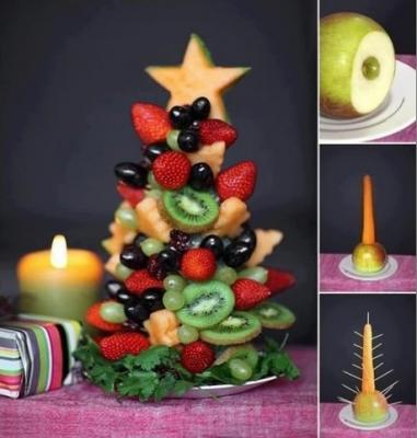 Albero di Natale con frutta fresca, da hmhome.ru