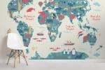 Carte da parati con planisfero: Murals Wallpaper - Explorer