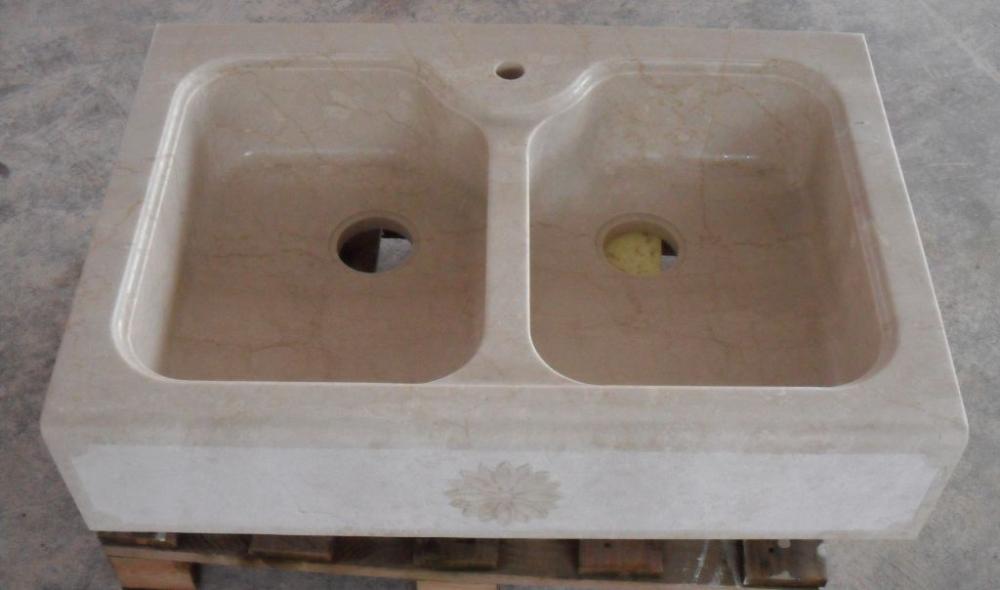 Lavabo cucina con due vasche in pietra, Marmi Piccolo