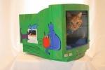 Riciclo creativo: una cuccia per il gatto da un vecchio computer, da instructables.com