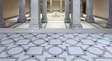Pavimento di marmo intarsiato con motivi geometrici, by Budri