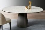 Tavolo rotondo in marmo dalle finiture personalizzabili, da Meridiani