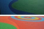 Cortili con decorazioni in asfalto colorato, by RAS