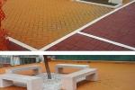 Giardino con pavimentazioni in asfalto colorato, by RAS