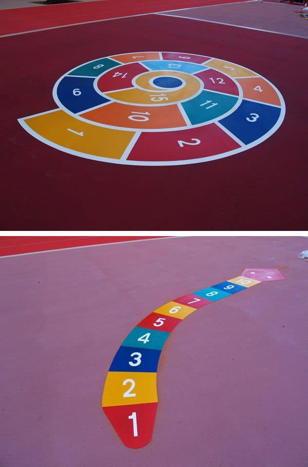 Giochi per bambini in asfalto colorato, by RAS