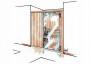 Progetto per sauna legno e vetro