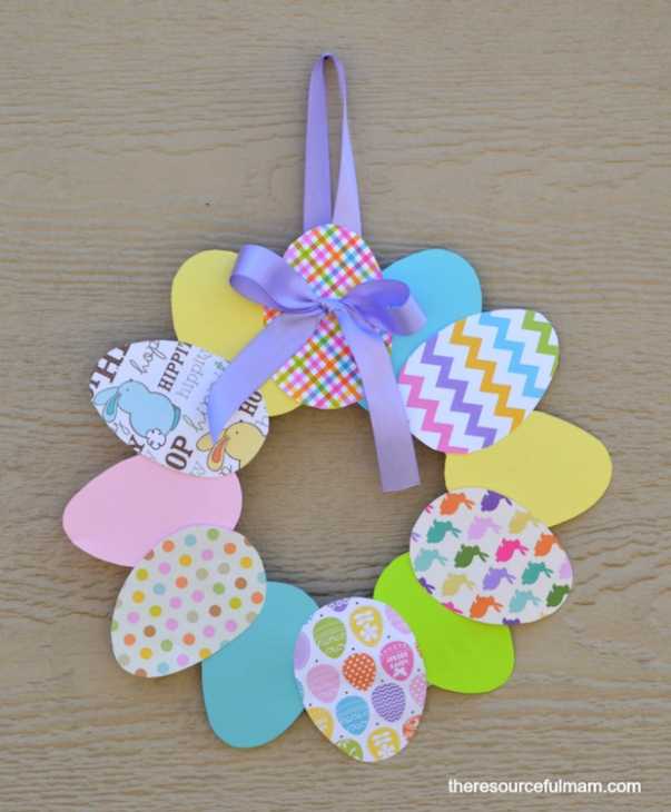 Easter Crafts: Wreath Part 3 from theresourcefulmama.com