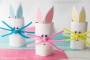 Lavoretti di Pasqua: conigli con rotoli di carta igienica, da thebestideasforkids.com