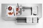 Lavabo in acciaio inox con doppia vasca ed accessori - Design by Alpes Inox