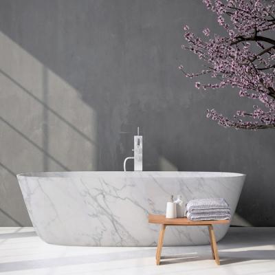 Vasca da bagno in marmo bianco di Carrara - Design e foto di Edilmarmi