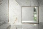 Collezione Grande Marble, marmo bianco lux e golden - Foto e design by Marazzi