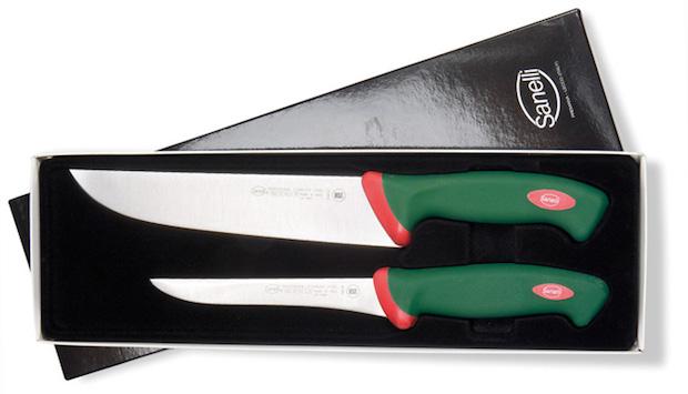 Sanelli Set Coltelli Da Cucina Seghettati - Multiuso Per Carne, Pomodori E Tavola - Manico SKIN Ergonomico - Made In Italy