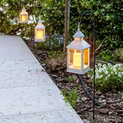 Set di 3 lanterne da giardino XXL FineHome in acciaio inox altezza 24/40/53 cm 