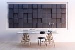 Pannelli fonoassorventi modulari e tridimensionali Wood Wool 3D pixel di Baux