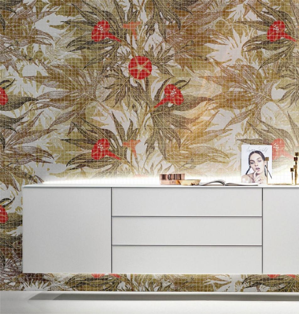 Mosaico di resina con motivi floreali by Gemanco Design