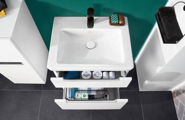 Lavabo bagno con mobile a cassetti - Villeroy&Boch trend 2020
