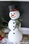 Decorazioni natalizie: pupazzo di neve con palline di polistirolo, parte 3, da ribbonsandglue.com