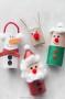 Decorazioni natalizie con rotolo di carta igienica: pupazzetti, da thebestideasforkids.com