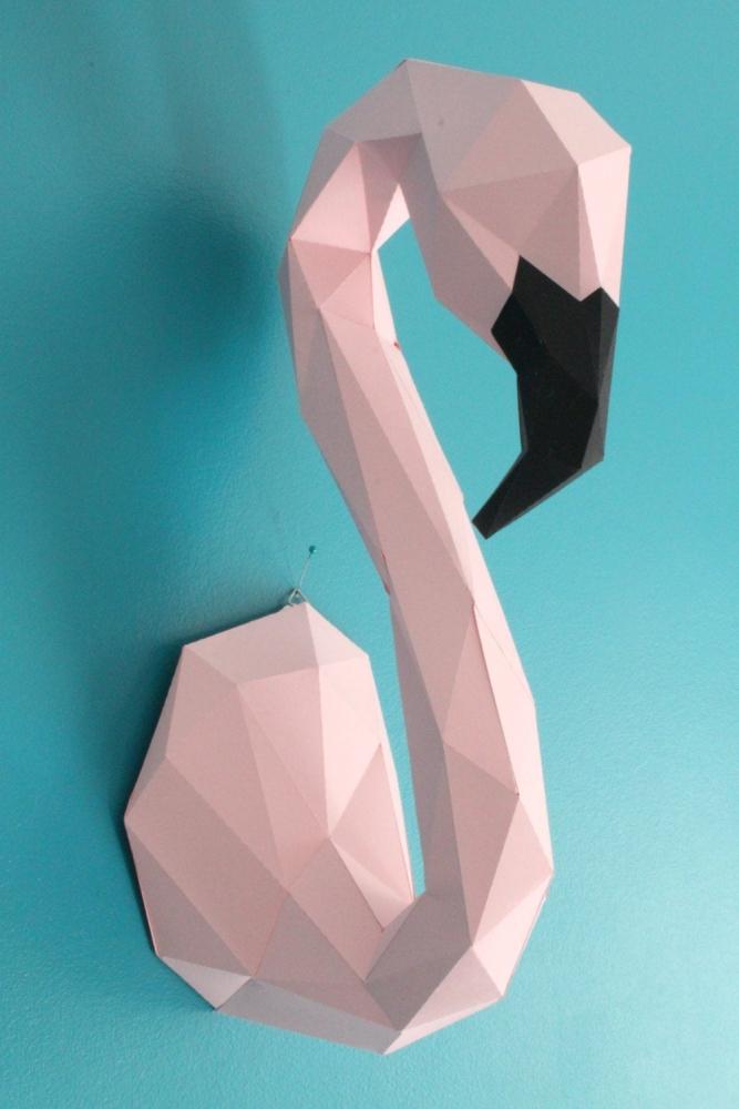 Kit per realizzare un fenicottero origami fai da te Etsy