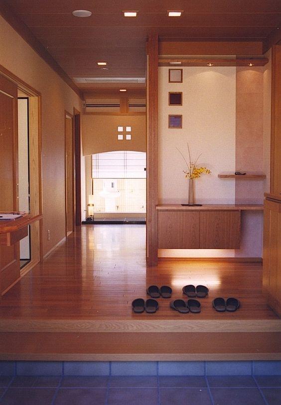 Il genkan è la zona ingresso di una casa giapponese in cui lasciare le scarpe