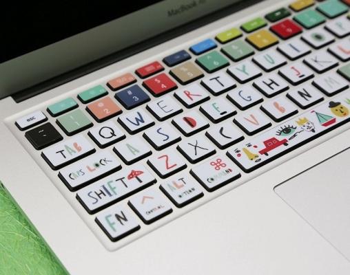 Notebook Lettere Coreana Bianca HQRP Adesivi per Tastiera Laptop su Sfondo Trasparente compatibili con tutte le Tastiere per PC 