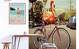 Fotomurale con gru e bicicletta di Wall Art
