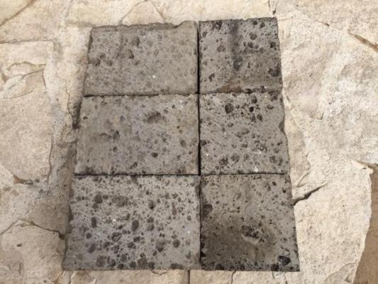Tufo Etrusco, piastrelle per pavimentazioni carrabili in tufo nero