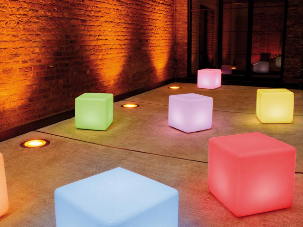 Cubi luminosi multicolor Cube LED Accu Outdoor di Moree