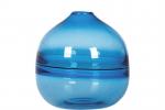 Vaso in vetro soffiato azzurro, stile Coastal - Foto by Casamata