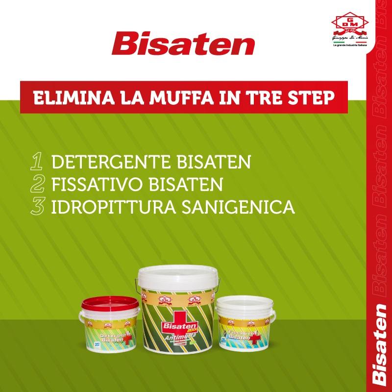 Fasi di sanificazione delle pareti con i prodotti Bisaten