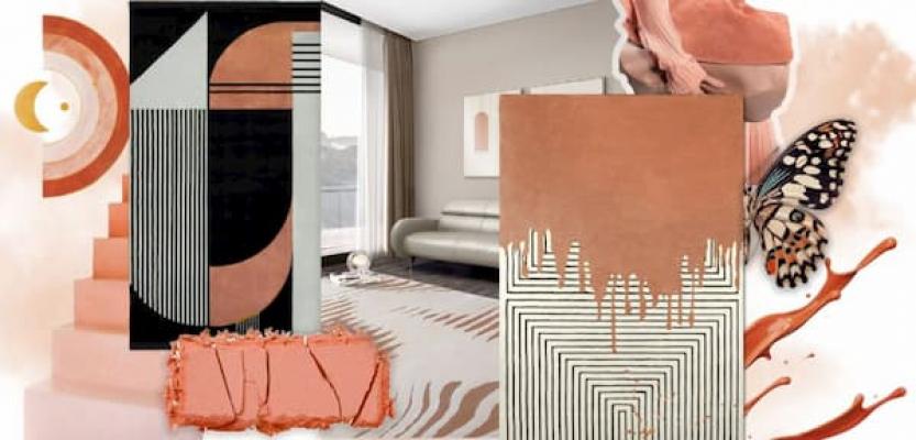 Moodboard color cantaloupe by Rug'Society