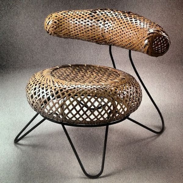 Bamboo basket Chair from the 1950s - Credits: Pinterest