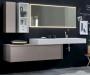 Mobili bagno sospesi con mensolone in tekorstone 3d, Diotti