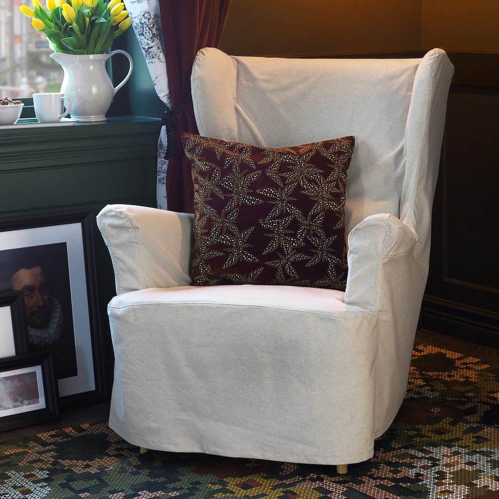Federa cuscino con fantasia vinaccia Dekorera - Foto by Ikea
