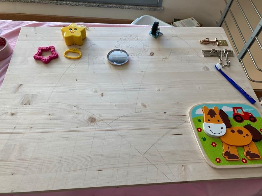 Pannello Montessori fai da te, fase 1