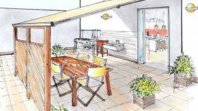 Idea di progetto per un appartamento con terrazzo