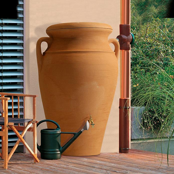 Set Collegamento Serbatoi Acqua Piovana 3/4": 2 Raccordi In Ottone, Tubo PVC 50 Cm E Fascette, Per Unire Due Cisterne O Bidoni