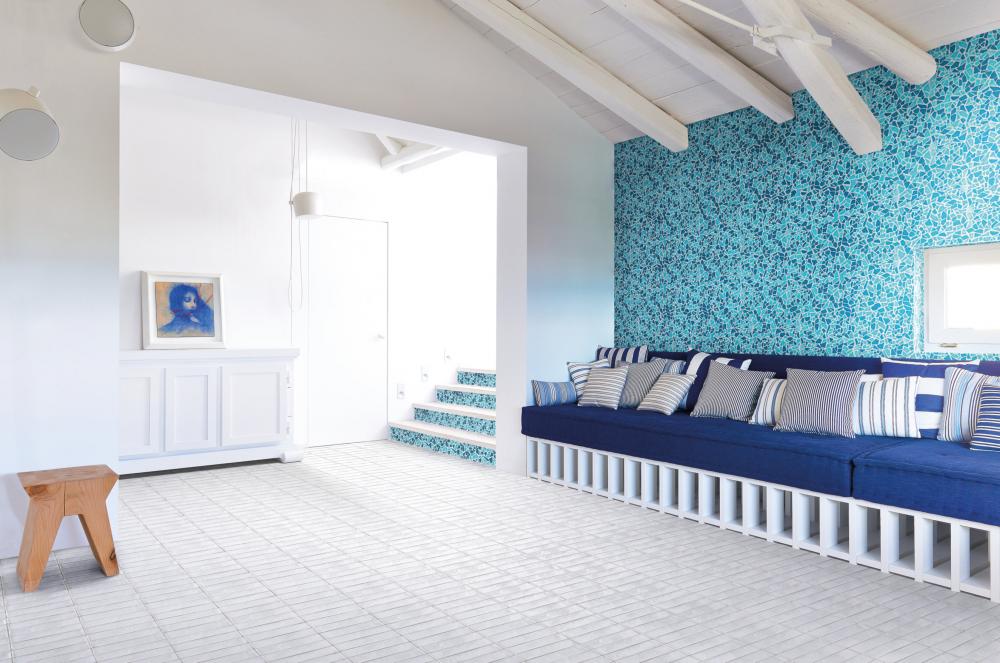 Casa al mare con toni del turchese  - Cerasarda - Pitrizza Mosaic Spaccatella bicolored