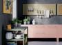 Cucina monoblocco Frame rosa pastello by Fantin