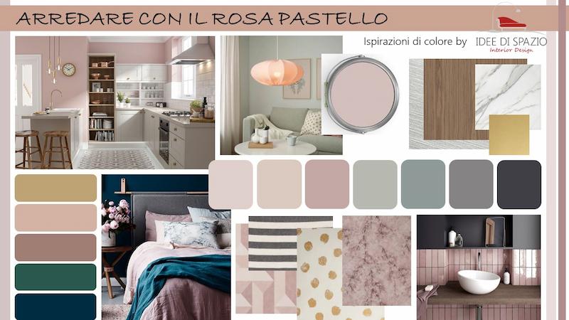 Moodboard abbinamenti rosa pastello by Idee di Spazio interior design