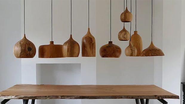 Lampadari in legno moderni per ogni stanza e stile
