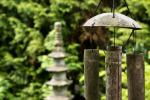Campane a vento in giardino Zen
