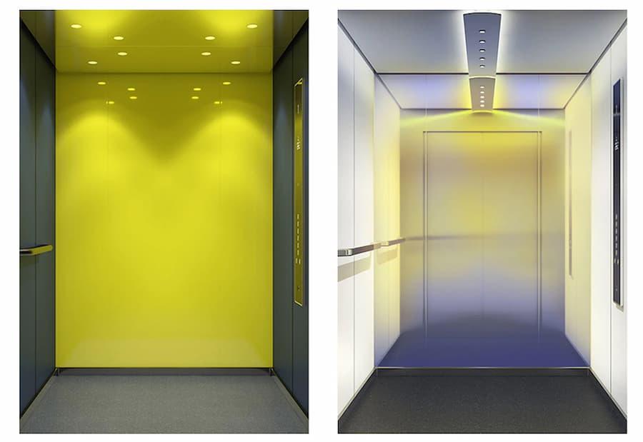 Interni ascensore DX Class di KONE, modello Creative Life